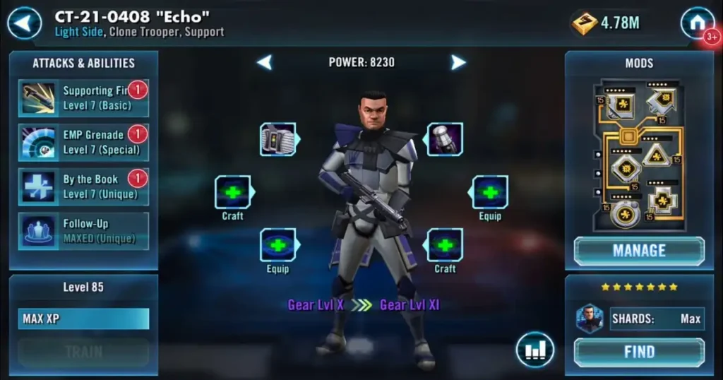 SWGOH Echo Mods