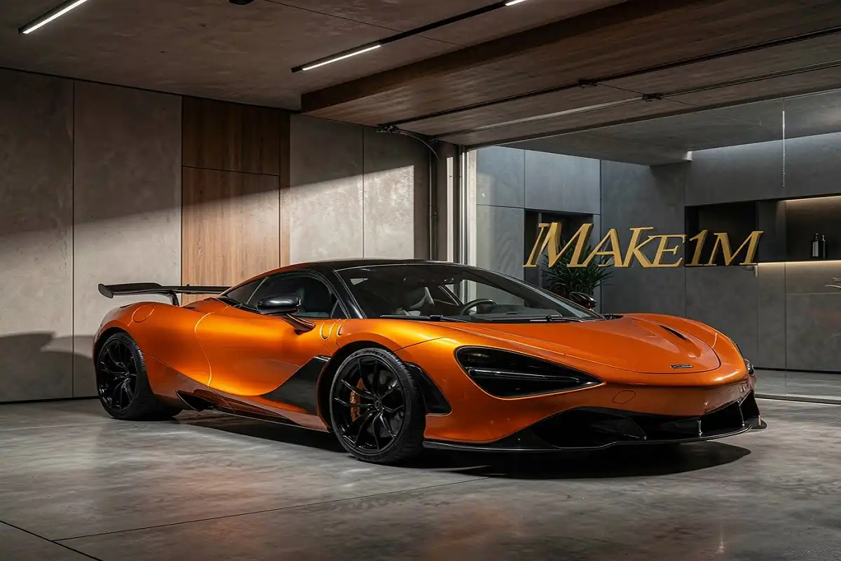 Make1M McLaren luxury supercar in a modern garage.