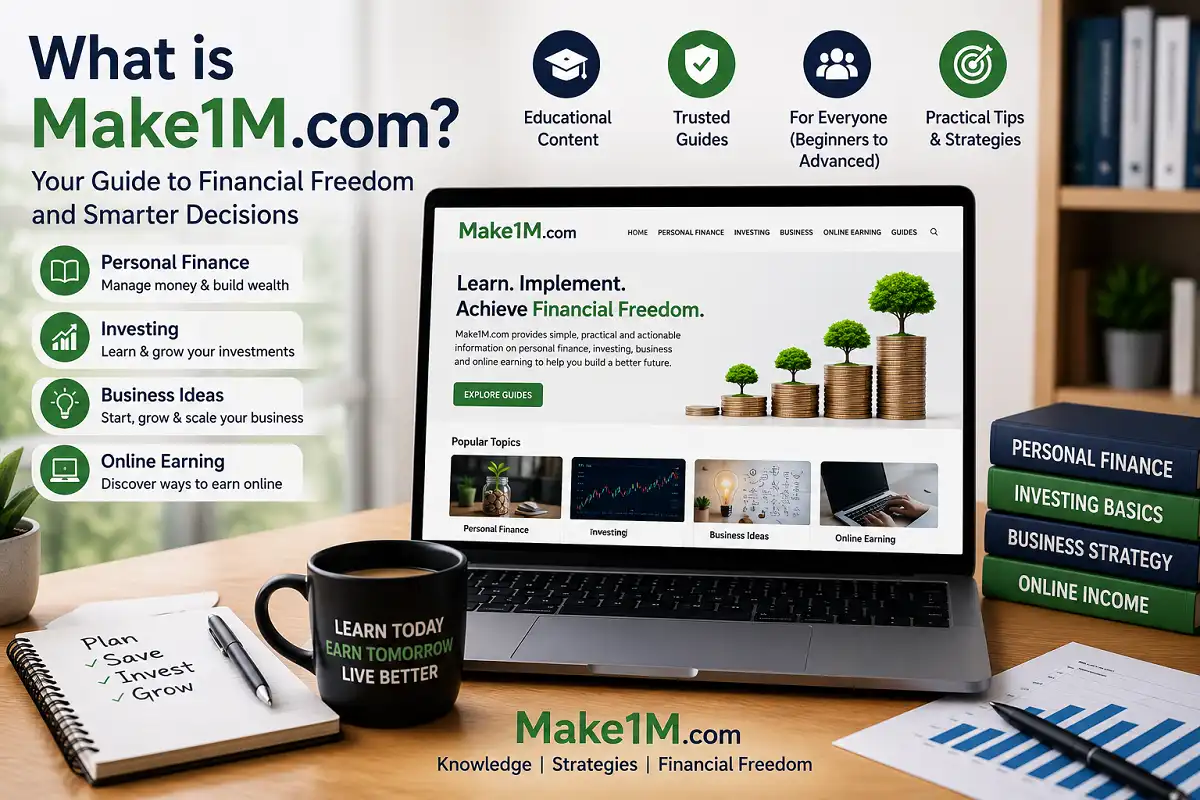 What is Make1M.com? Personal finance, investing, and business education workspace.
