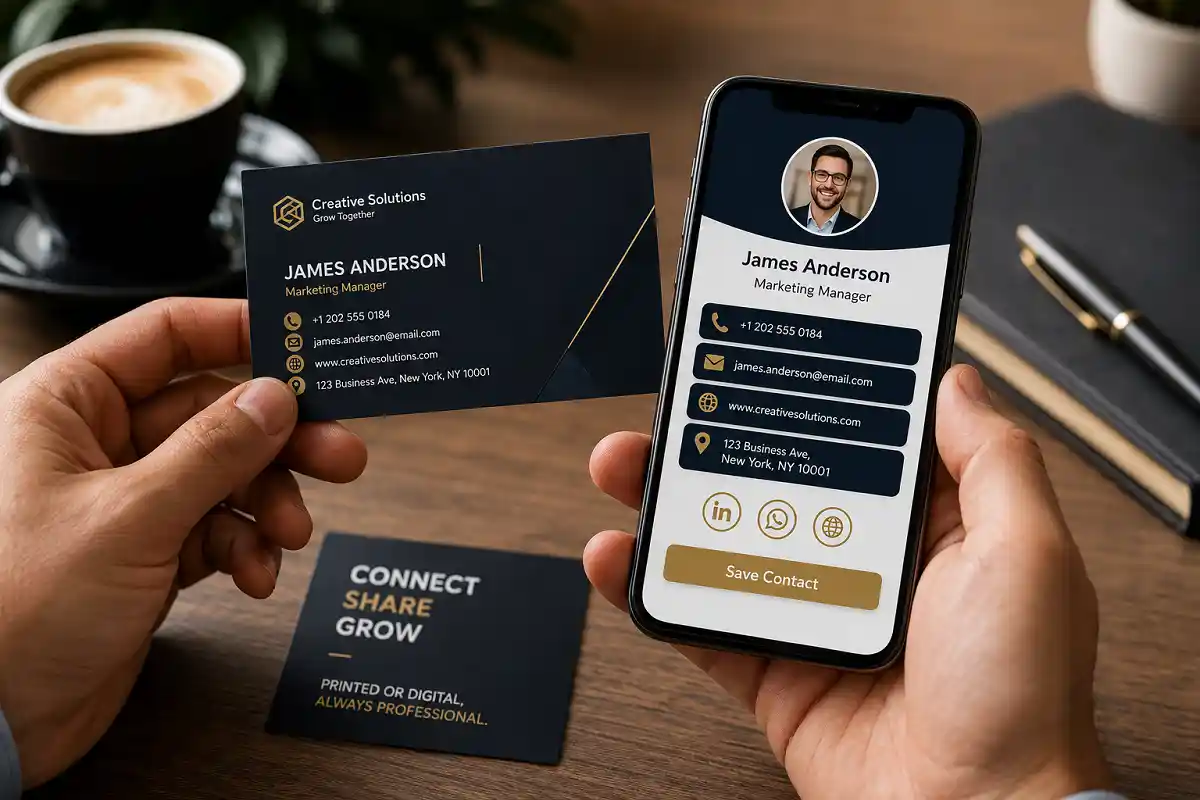 Online business cards for modern digital and professional networking.